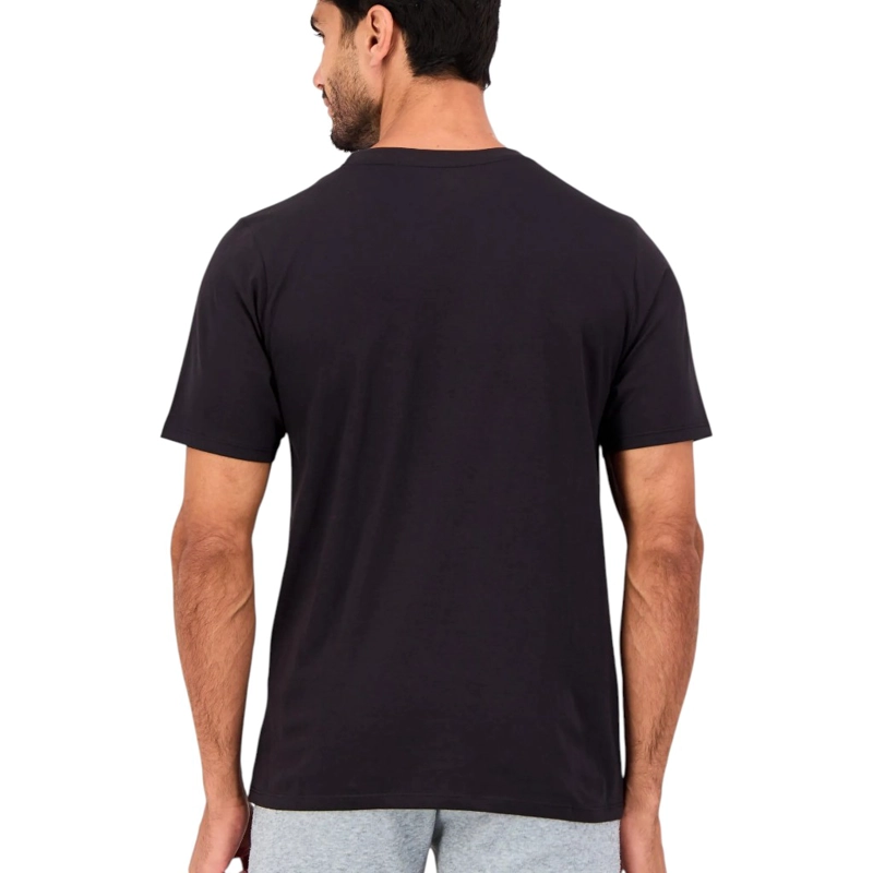 POLERA HOMBRE REEBOK DEPORTIVA ALGODON LOGO FRONTAL NEGRA - 3