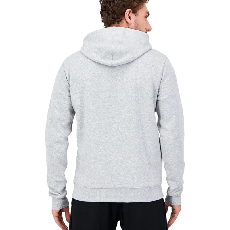 POLERON HOODIE HOMBRE REEBOK GRIS MELANGE LOGO NEGRO - 3