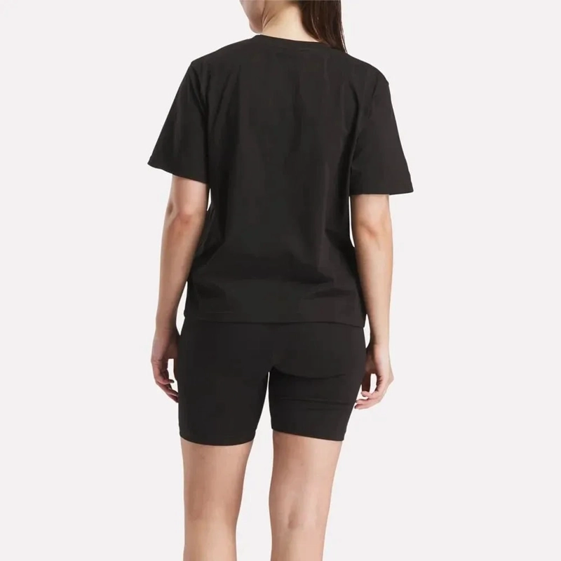 POLERA MUJER REEBOK CLASSICS BIG LOGO TEE ALGODON NEGRO - 4