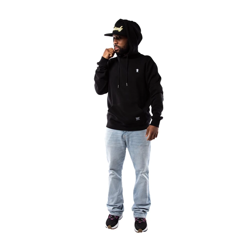 POLERON HOODIE HOMBRE GRIZZLY GRIPTAPE OG BEAR NEGRO BLANCO - 7