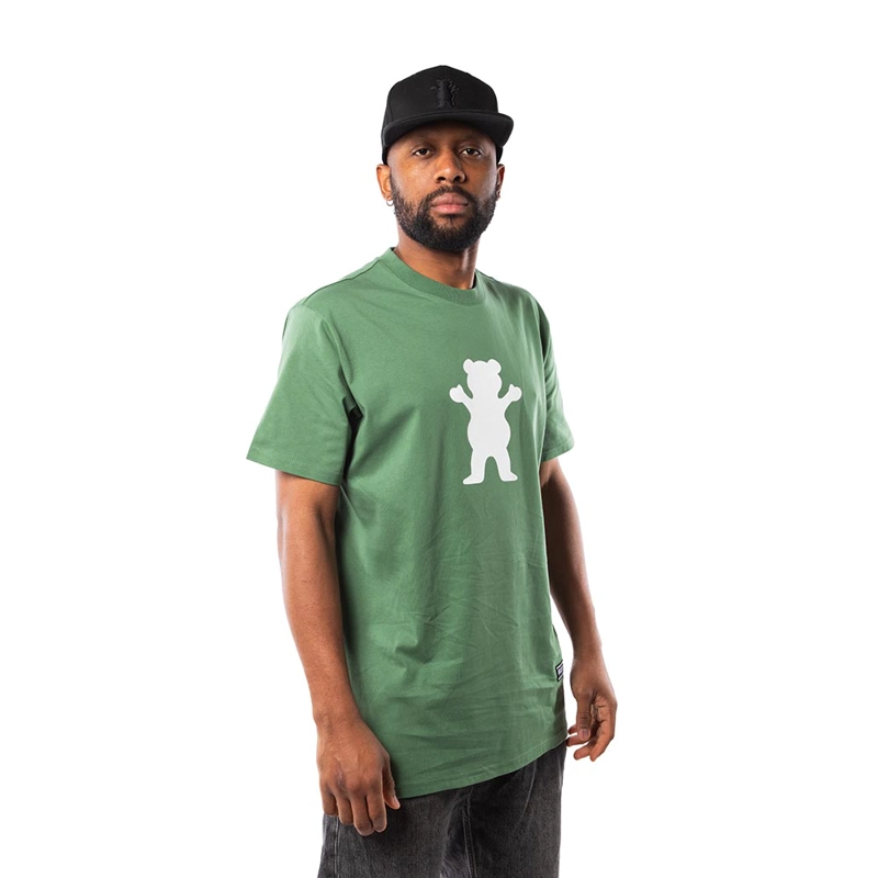 POLERA HOMBRE GRIZZLY GRIPTAPE OG BEAR VERDE - 2