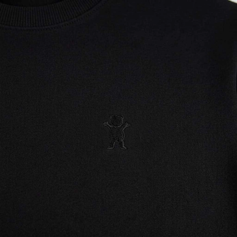 POLERA HOMBRE GRIZZLY GRIPTAPE EMBROIDERED OG BEAR ALL NEGRO - 2