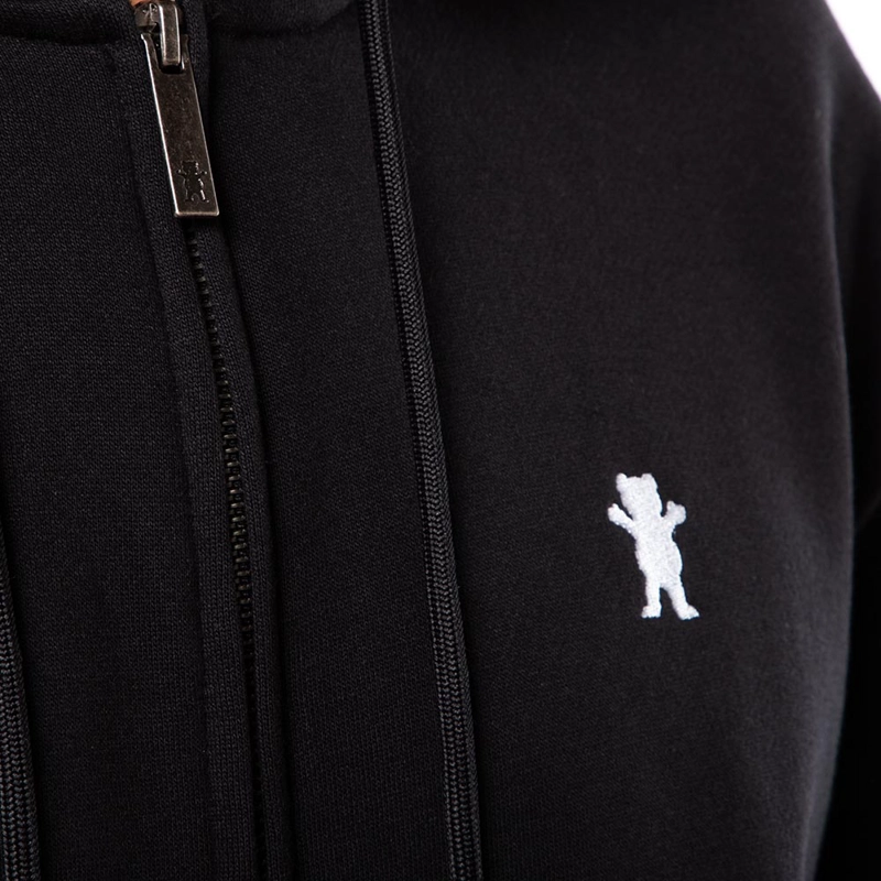 POLERON FULL ZIP HOMBRE GRIZZLY GRIPTAPE EMBROIDERED OG BEAR NEGRO - 6