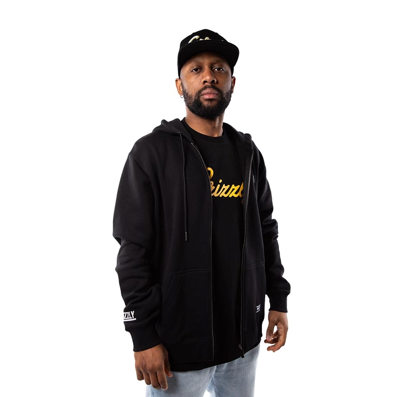 POLERON FULL ZIP HOMBRE GRIZZLY GRIPTAPE EMBROIDERED OG BEAR NEGRO - 8
