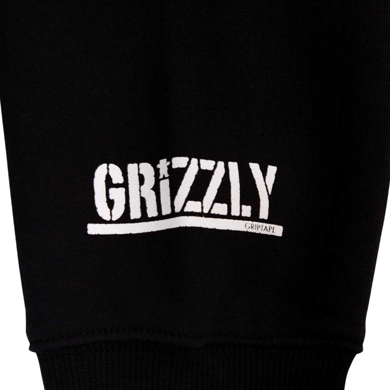 POLERON CREW HOMBRE GRIZZLY GRIPTAPE EMBROIDERED OG BEAR NEGRO - 2