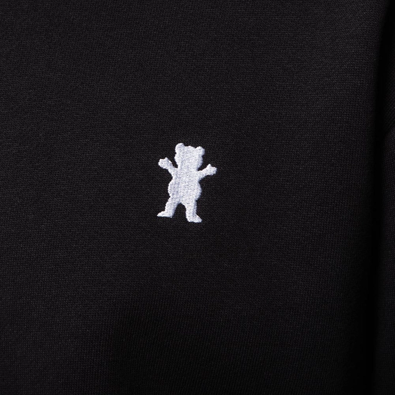 POLERON CREW HOMBRE GRIZZLY GRIPTAPE EMBROIDERED OG BEAR NEGRO - 6