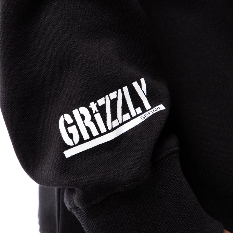 POLERON CREW HOMBRE GRIZZLY GRIPTAPE EMBROIDERED OG BEAR NEGRO - 7