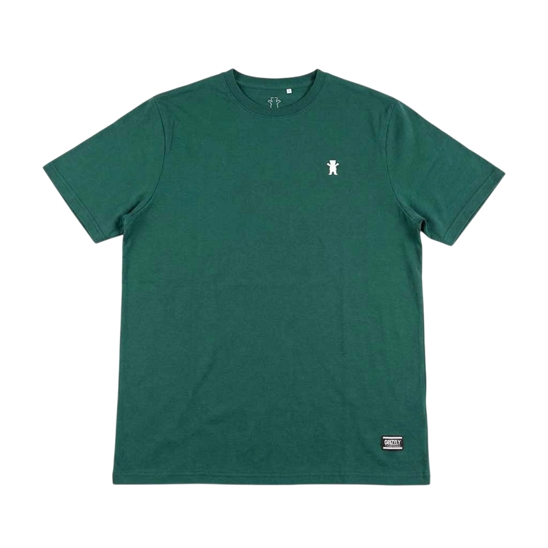 POLERA HOMBRE GRIZZLY GRIPTAPE EMBROIDERED OG BEAR VERDE L