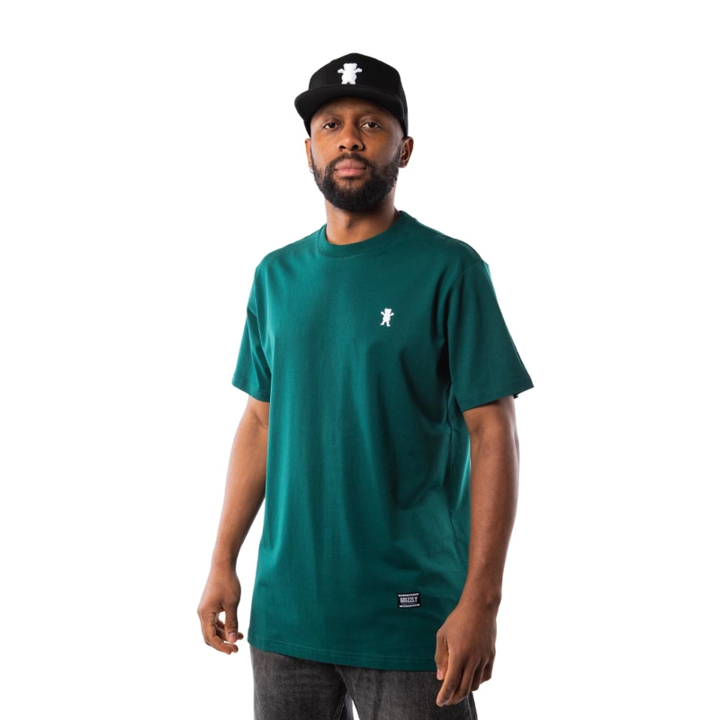 POLERA HOMBRE GRIZZLY GRIPTAPE EMBROIDERED OG BEAR VERDE - 3