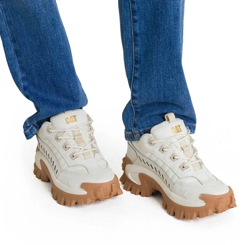 ZAPATILLA CUERO MUJER INTRUDER BLANCA CAT - 4