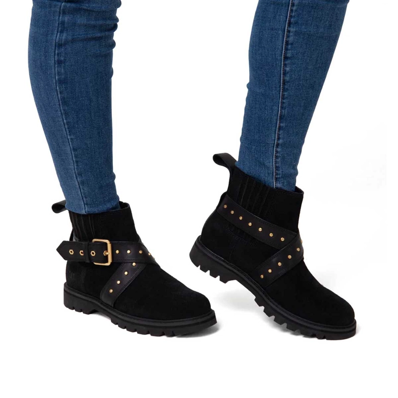 BOTIN MUJER GRADER EMBELLISH CHELSEA NEGRO CAT - 3