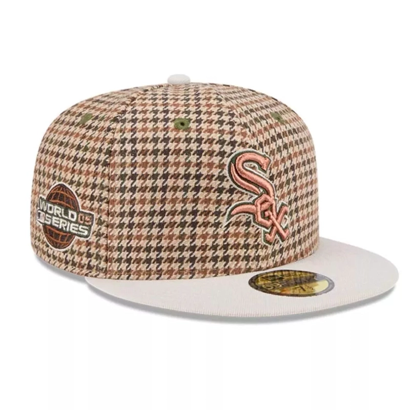 JOCKEY GORRO NEW ERA 59FIFTY CHICAGO WHITE SOXMLB HOUNDSTOOTH OPEN CAFE - 3