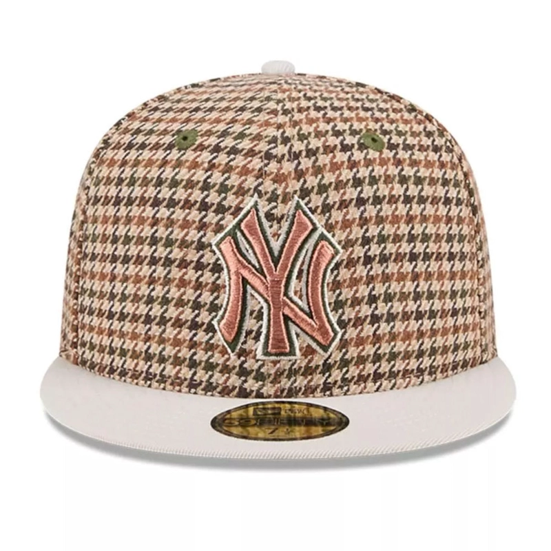JOCKEY GORRO NEW ERA 59FIFTY NEW YORK MLB HOUNDSTOOTH OPEN CAFE - 1