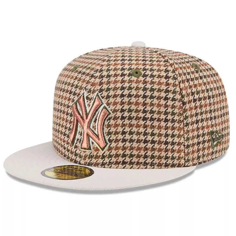 JOCKEY GORRO NEW ERA 59FIFTY NEW YORK MLB HOUNDSTOOTH OPEN CAFE - 2