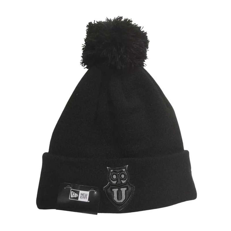BEANIE NEW ERA UNIVERSIDAD DE CHILE POMPON NEGRO - 1