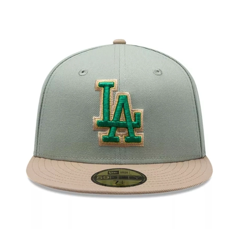 JOCKEY GORRO NEW ERA 59FIFTY LOS ANGELES DODGERS MLB GREEN CAMEL - 1