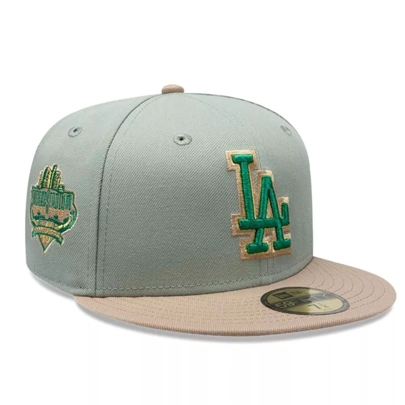 JOCKEY GORRO NEW ERA 59FIFTY LOS ANGELES DODGERS MLB GREEN CAMEL - 2