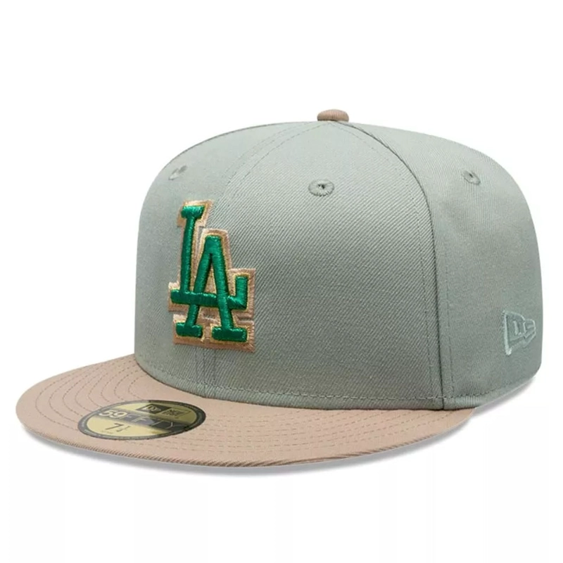 JOCKEY GORRO NEW ERA 59FIFTY LOS ANGELES DODGERS MLB GREEN CAMEL - 3