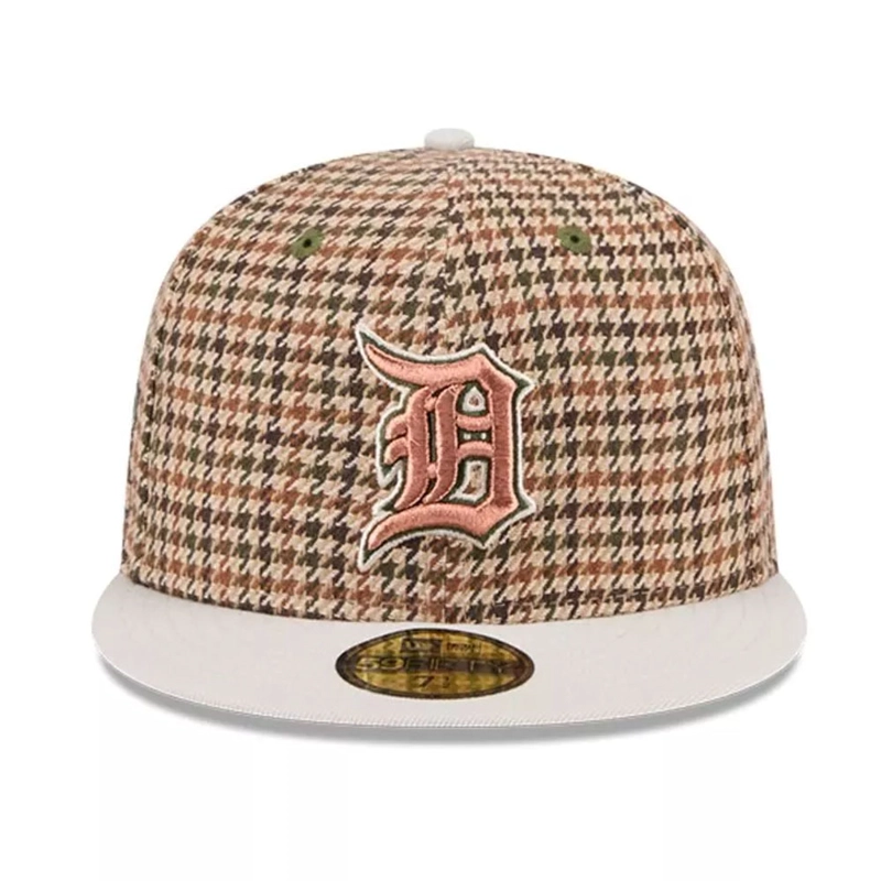 JOCKEY GORRO NEW ERA 59FIFTY DETROIT TIGERS MLB HOUNDSTOOTH OPEN CAFE - 1