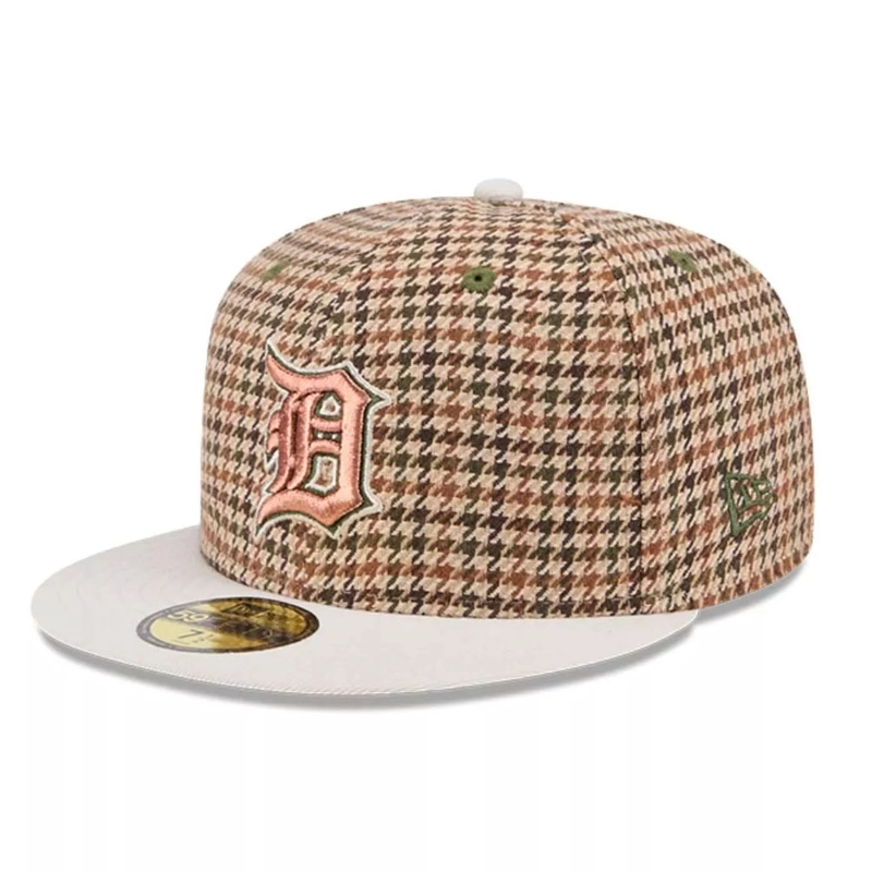 JOCKEY GORRO NEW ERA 59FIFTY DETROIT TIGERS MLB HOUNDSTOOTH OPEN CAFE - 2