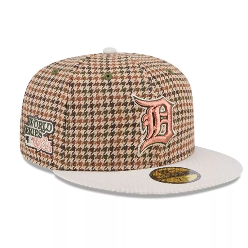 JOCKEY GORRO NEW ERA 59FIFTY DETROIT TIGERS MLB HOUNDSTOOTH OPEN CAFE - 3