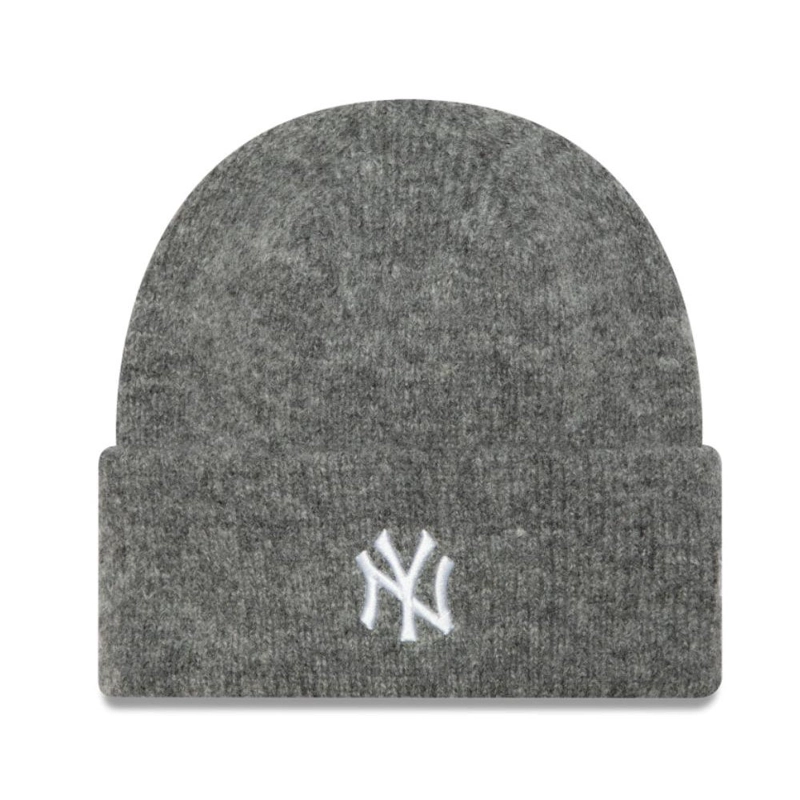 BEANIE NEW ERA MUJER NEW YORK YANKEES MLB WIDE CUFF BEANIE GRIS - 1