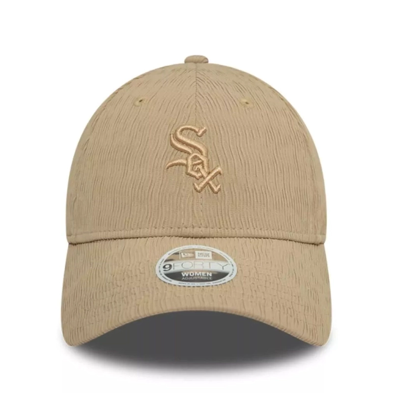 JOCKEY GORRO NEW ERA MUJER 9FORTY CHICAGO WHITE SOX MLB RUCHING BEIGE - 1