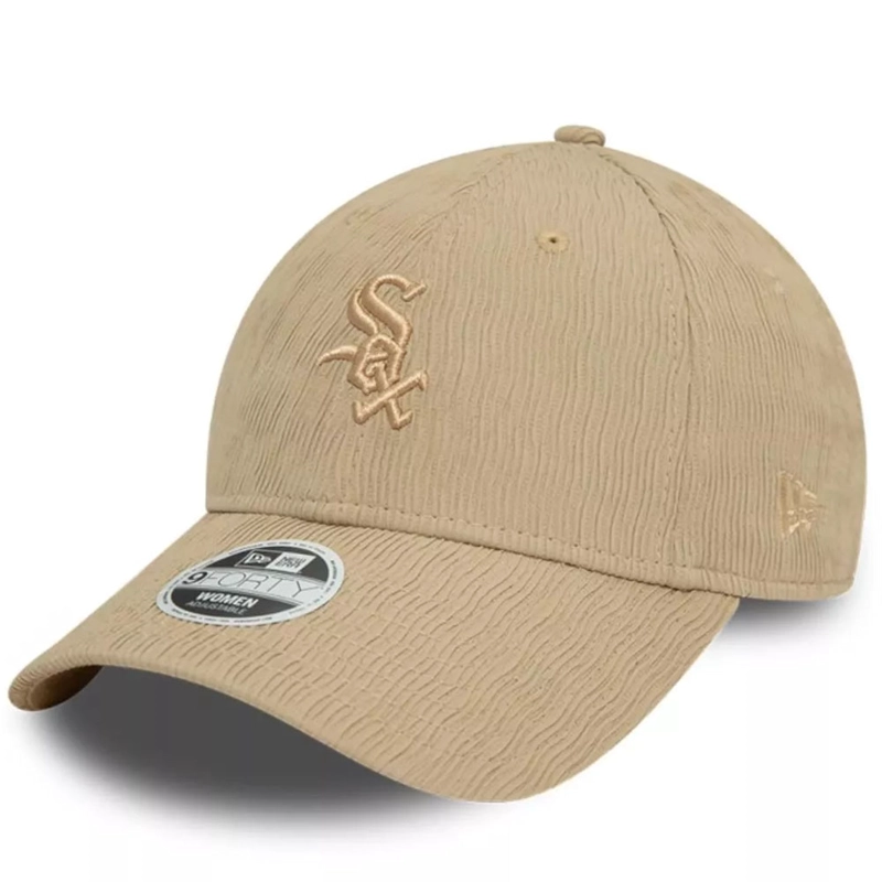 JOCKEY GORRO NEW ERA MUJER 9FORTY CHICAGO WHITE SOX MLB RUCHING BEIGE - 2