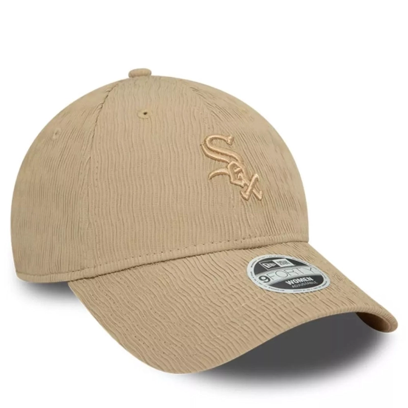 JOCKEY GORRO NEW ERA MUJER 9FORTY CHICAGO WHITE SOX MLB RUCHING BEIGE - 3