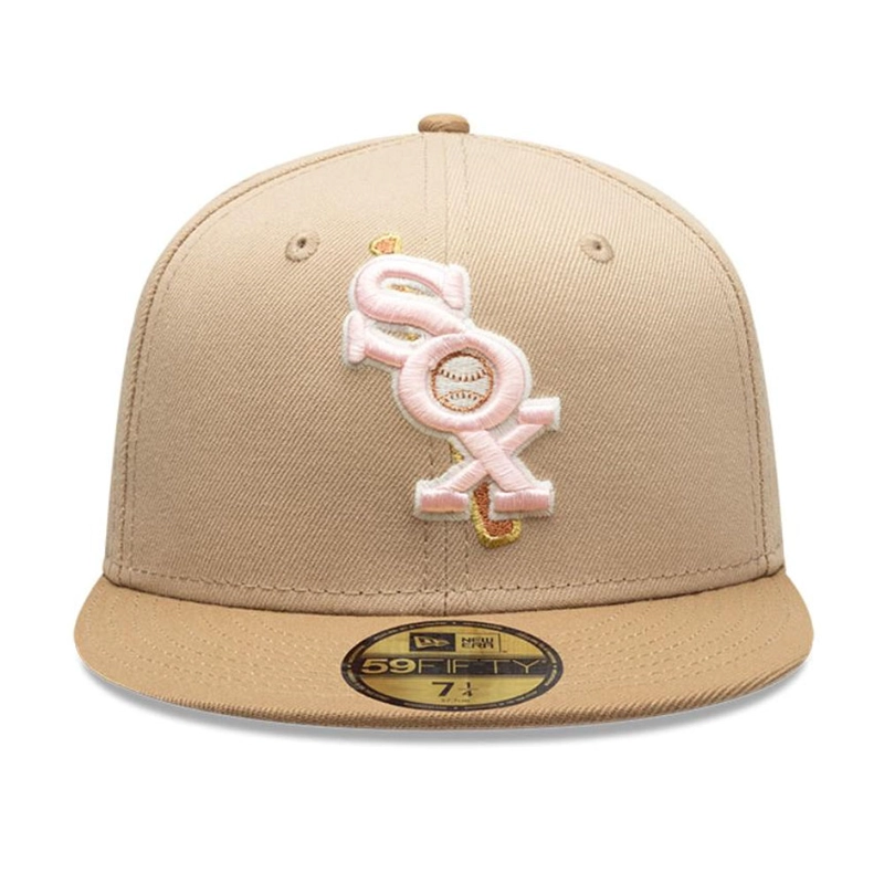 JOCKEY GORRO 59FIFTY CHICAGO WHITE SOX BEIGE - ROSADO - 1