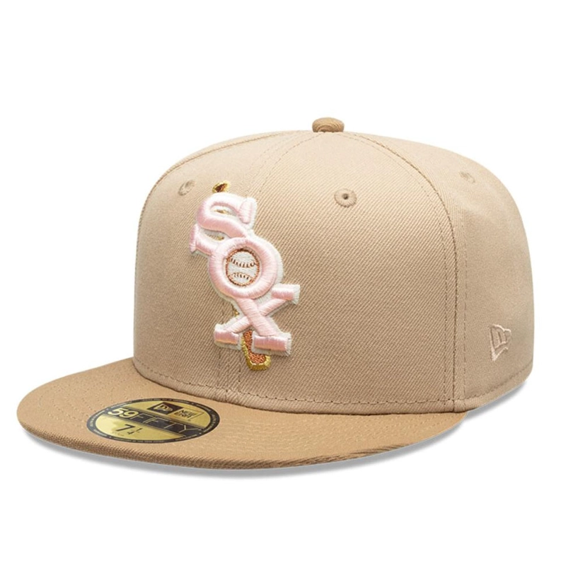 JOCKEY GORRO 59FIFTY CHICAGO WHITE SOX BEIGE - ROSADO - 3