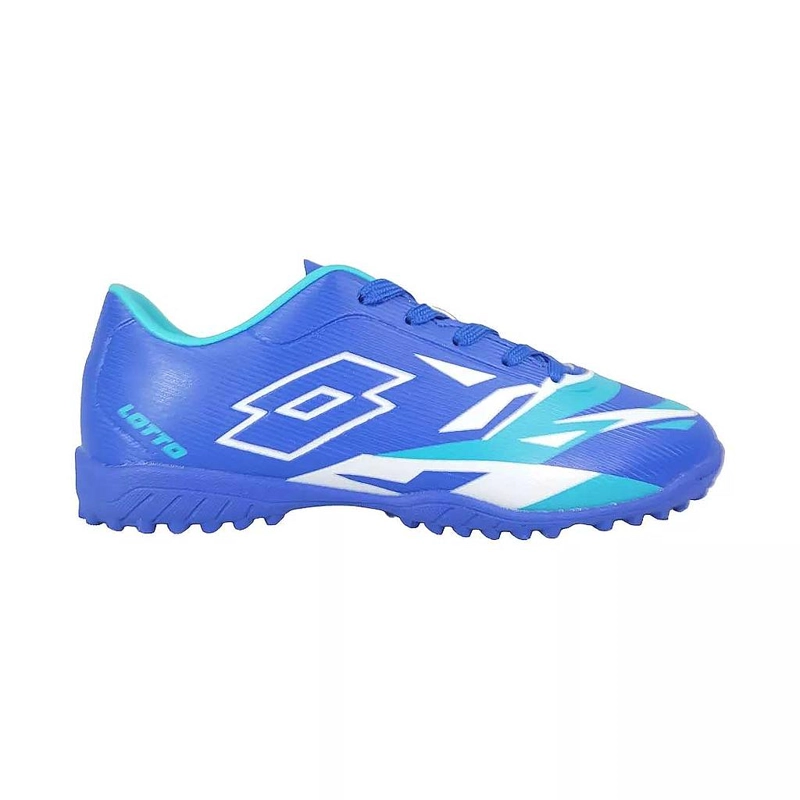 ZAPATO BABY FUTBOL JUVENIL LOTTO SIRO TF JR AZUL BLANCO - 1