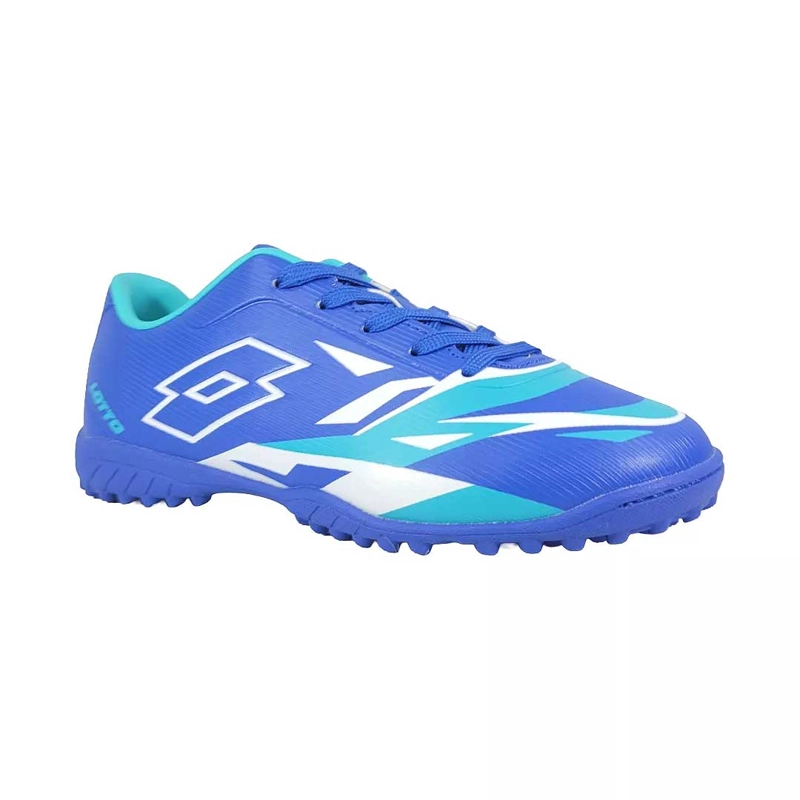 ZAPATO BABY FUTBOL JUVENIL LOTTO SIRO TF JR AZUL BLANCO - 3