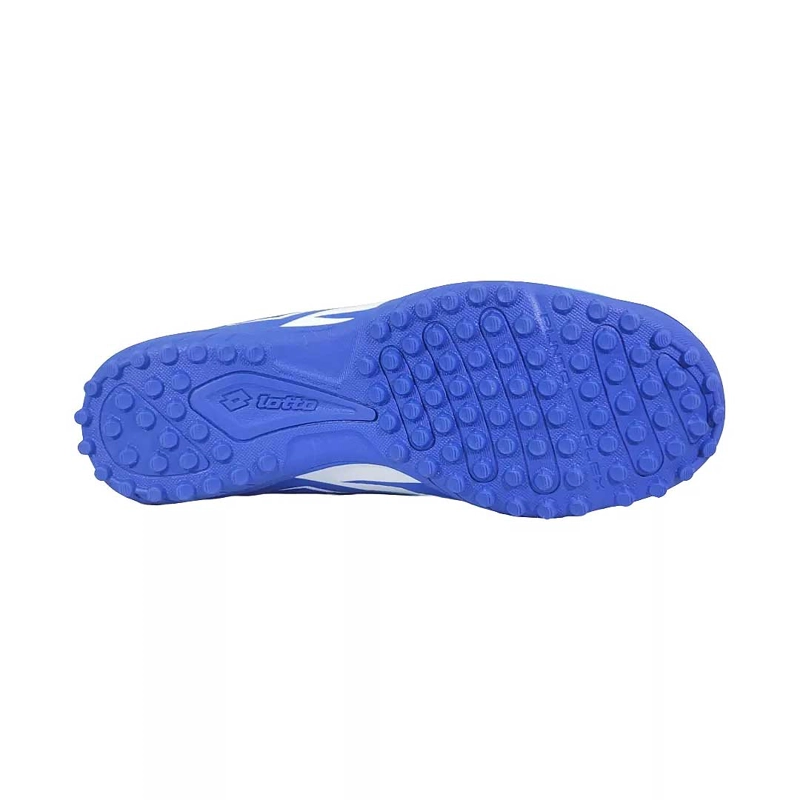 ZAPATO BABY FUTBOL JUVENIL LOTTO SIRO TF JR AZUL BLANCO - 6