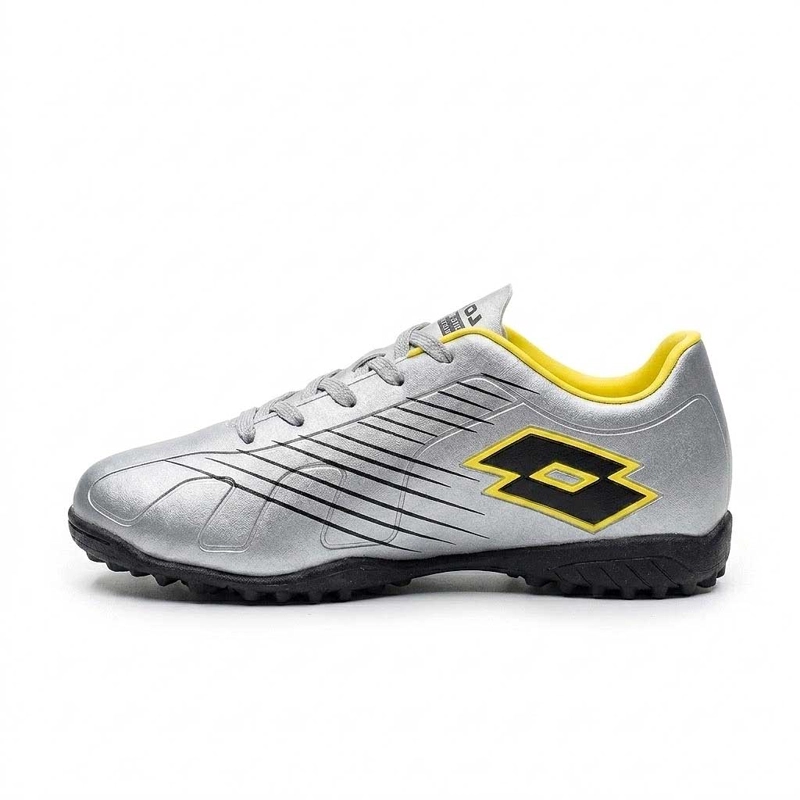 ZAPATO BABY FUTBOL JUVENIL LOTTO FIORE JR TF PLATEADO - 2