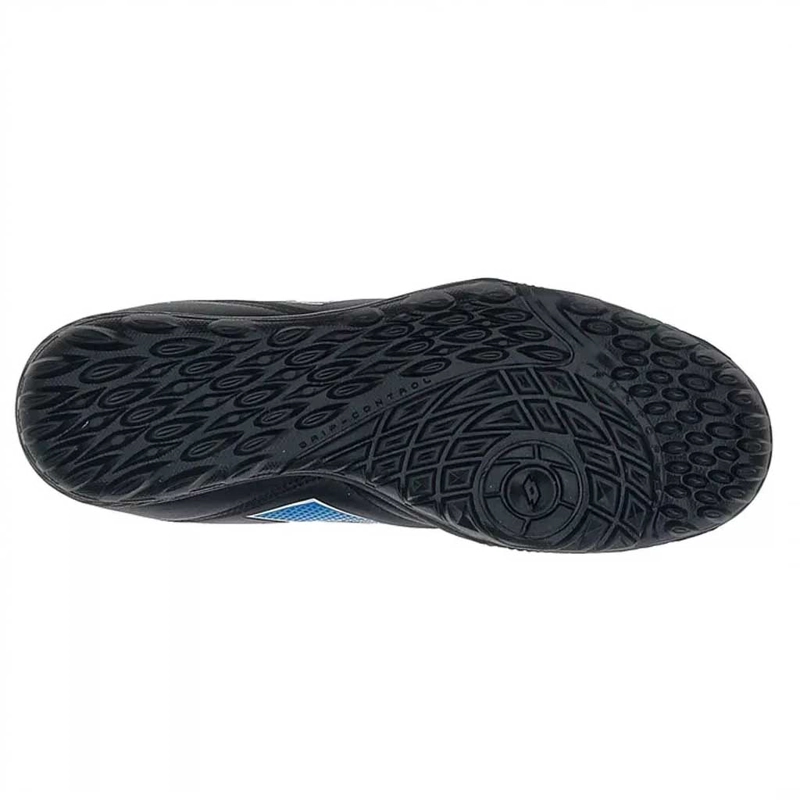 ZAPATO BABY FUTBOL JUVENIL LOTTO STADIO 705 TF JR NEGRO CELESTE - 5