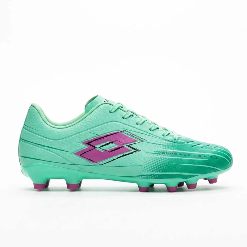 ZAPATO FUTBOL HOMBRE LOTTO SOLISTA FG VERDE MORADO - 1