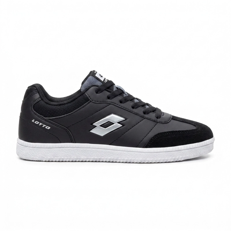ZAPATILLA DEPORTIVA JUVENIL LOTTO CALCIO JR NEGRO BLANCO - 1