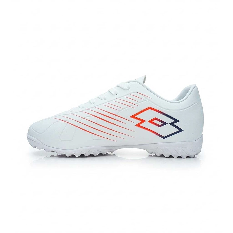 ZAPATO BABY FUTBOL NIÑO LOTTO FIORE JR TURF BLANCO ROJO - 2