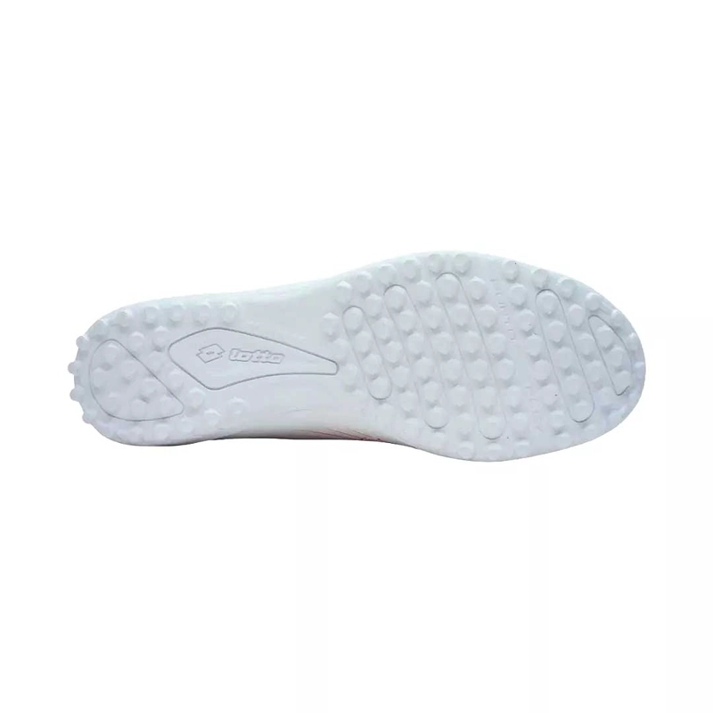 ZAPATO BABY FUTBOL NIÑO LOTTO FIORE JR TURF BLANCO ROJO - 3