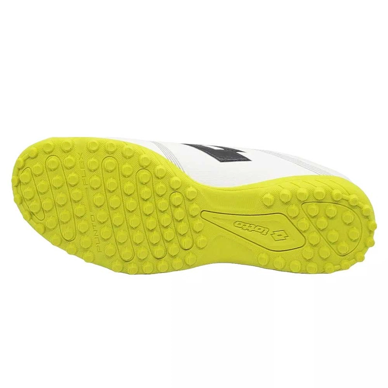 ZAPATO BABY FUTBOL NIÑO LOTTO TACTIC PRO TF JR BLANCO VERDE - 4