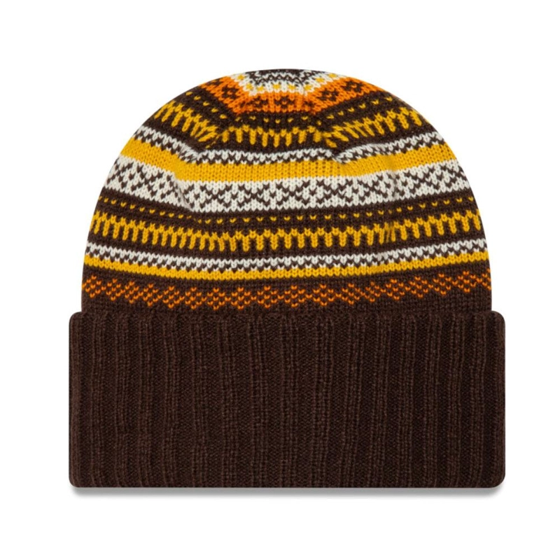 BEANIE NEW ERA DE MUJER FAIRISLE BEANIE DARK BROWNS - 1