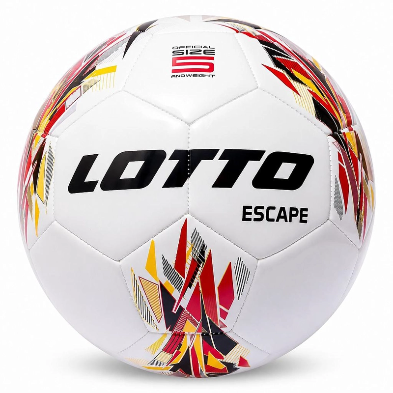 BALON DE FUTBOL N5 LOTTO ESCAPE BLANCO ROJO - 1