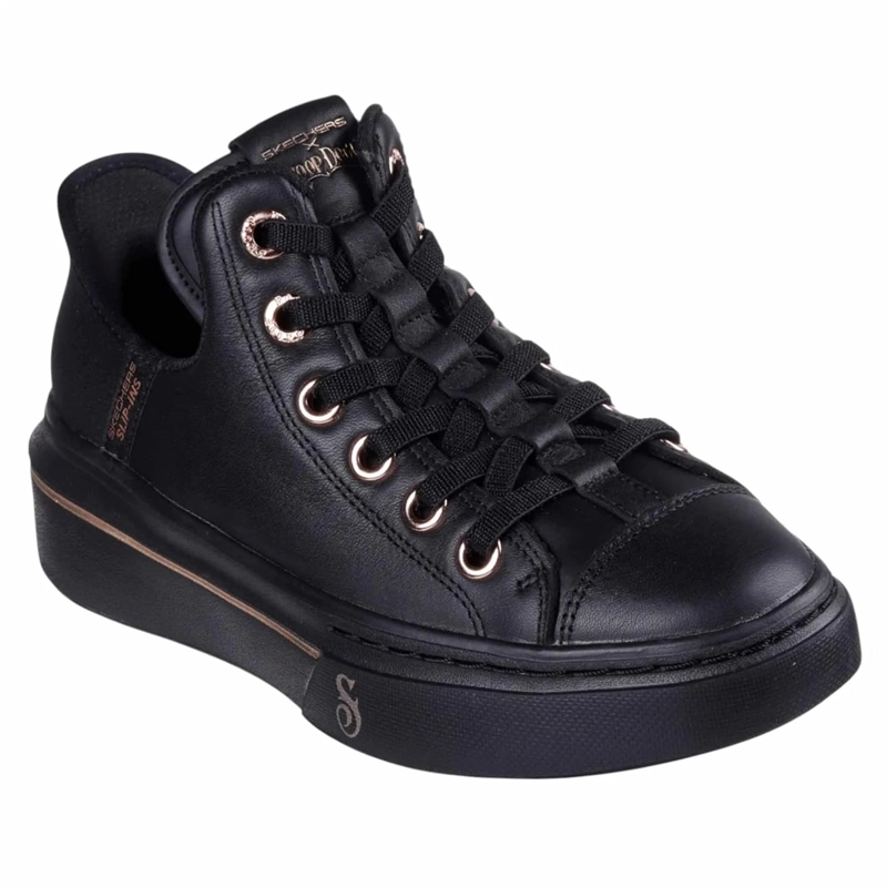 ZAPATILLAS URBANAS MUJER SKECHERS X SNOOP ONE OG LEATHER SLIP-INS NEGRO 186001-BBK - 3