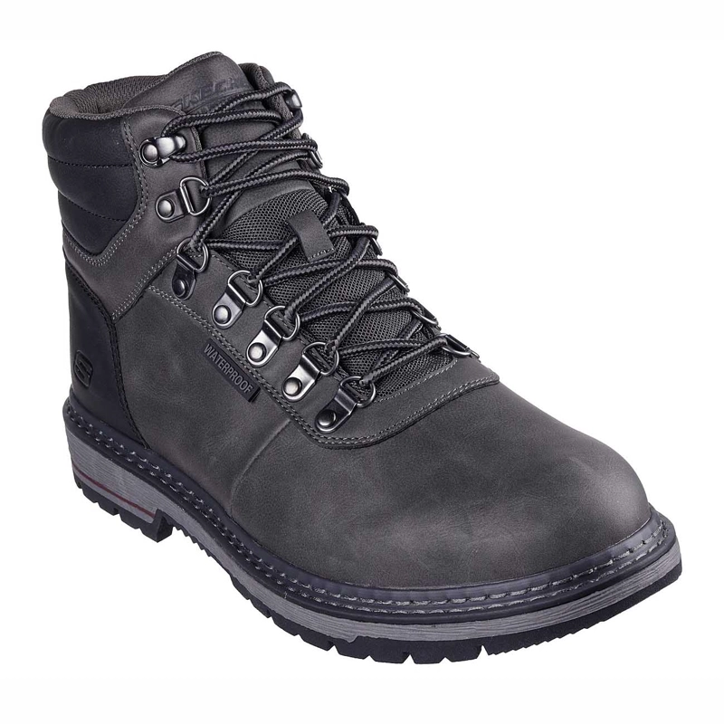 BOTIN TALLA 42 CL WATERPROOF HOMBRE SKECHERS RELAXED FIT CORADO - JAXX GRIS 205232-CHAR - 3