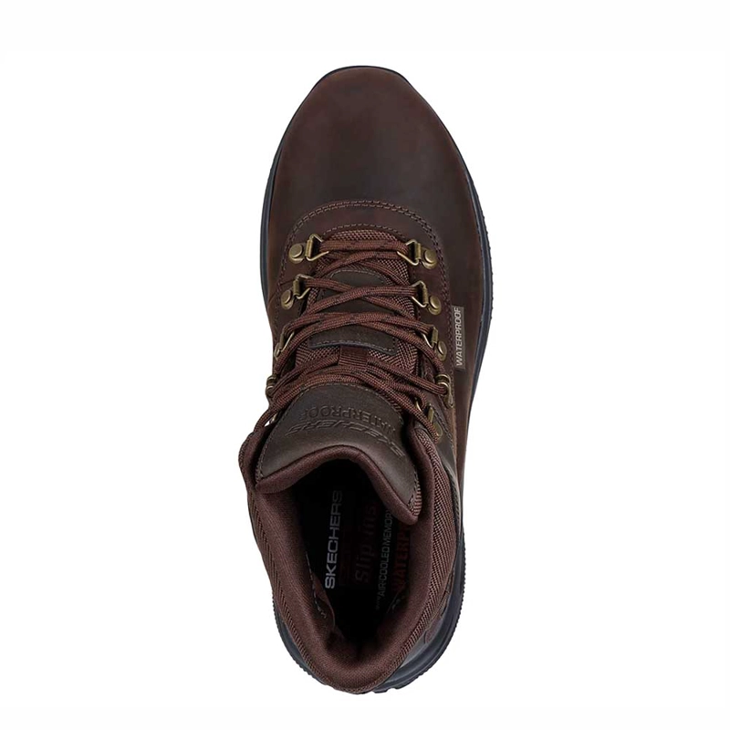 BOTIN TALLA 42 CL WATERPROOF HOMBRE SKECHERS SLIP-INS RELAXED FIT CHOCOLATE 205285-CHOC - 4