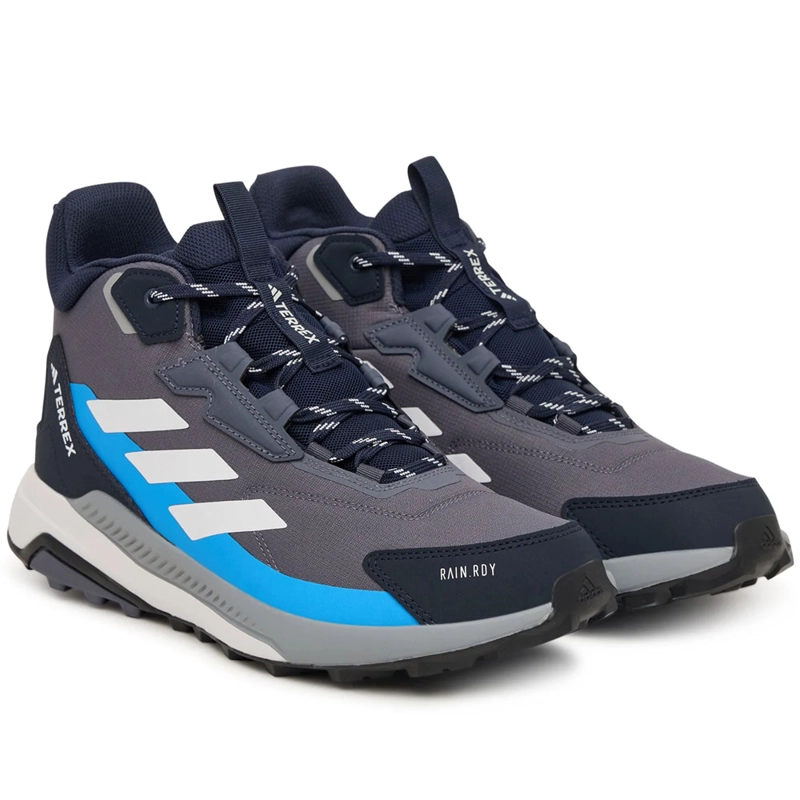 ZAPATOS TERREX ADIDAS SENDERISMO ANYLANDER MID RAIN GRIS AZUL - 4