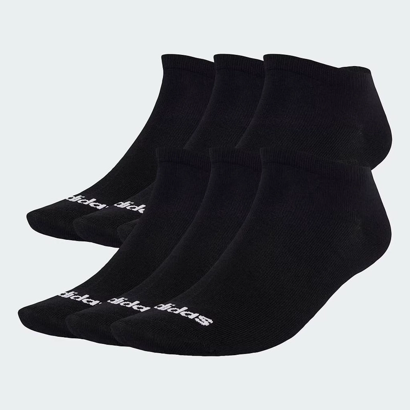 SIXPACK CALCETINES ADIDAS NEGROS LOGO LINEAL - 1