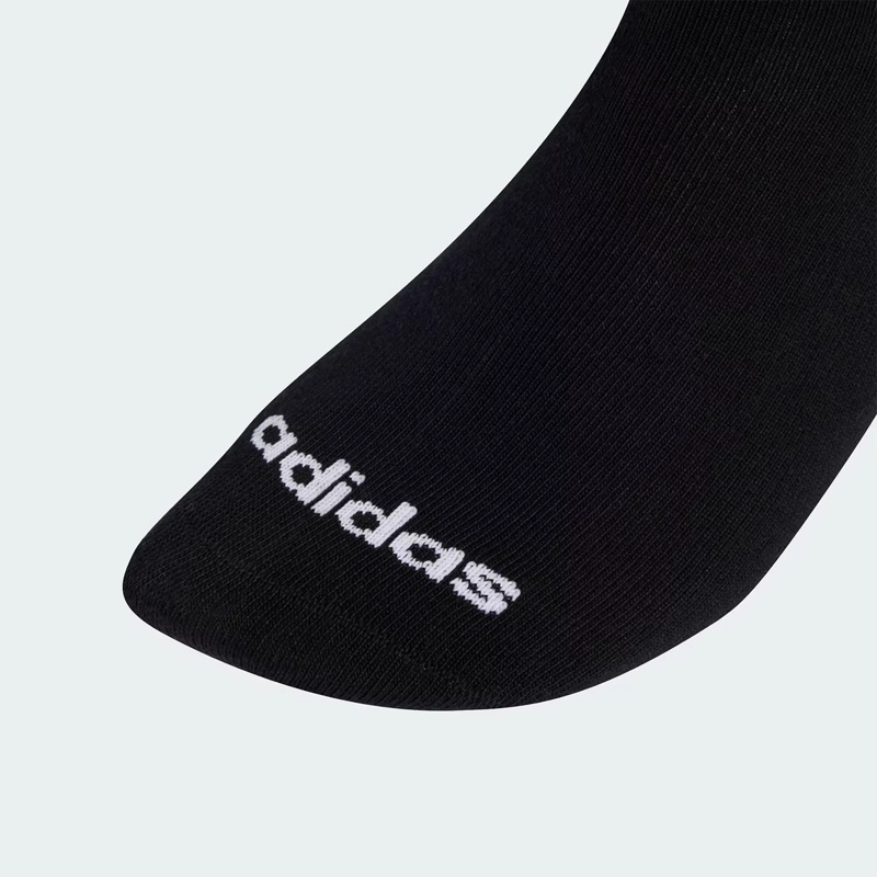 SIXPACK CALCETINES ADIDAS NEGROS LOGO LINEAL - 2