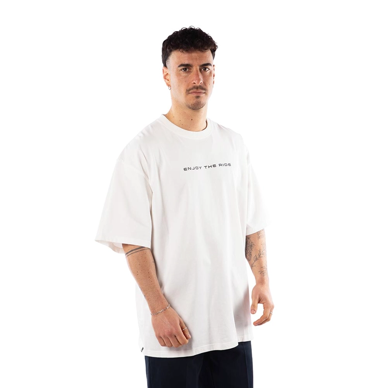 POLERA HOMBRE T-SHIRT OVERSIZE HANG LOOSE WHITE ENJOY THE RIDE - 3
